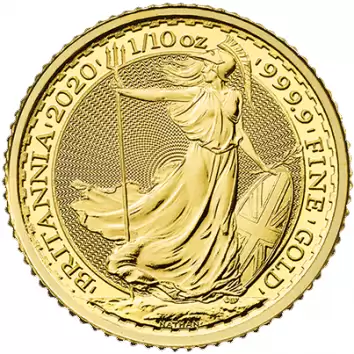 1/10th oz Gold Royal Mint Britannia 9999 Bullion Coin